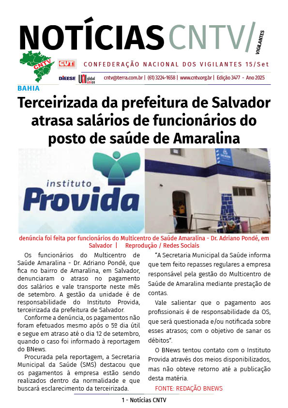 Boletim eletrônico 15/09/2025
