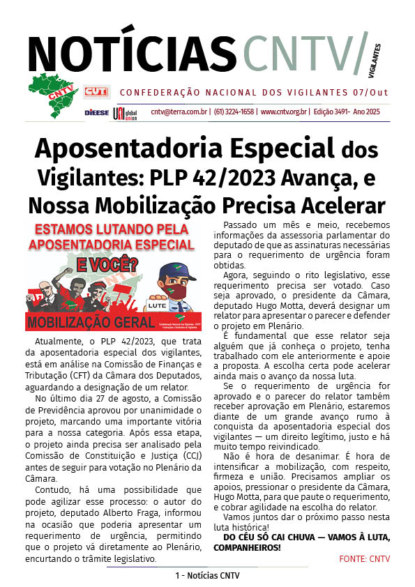 Boletim eletrônico 07/10/2025
