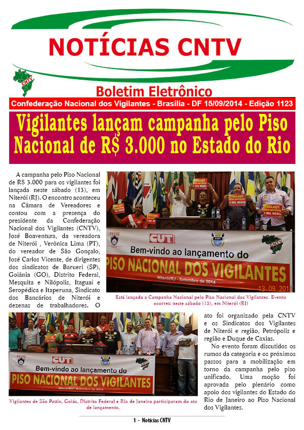 Boletim eletrônico 15/09/2014