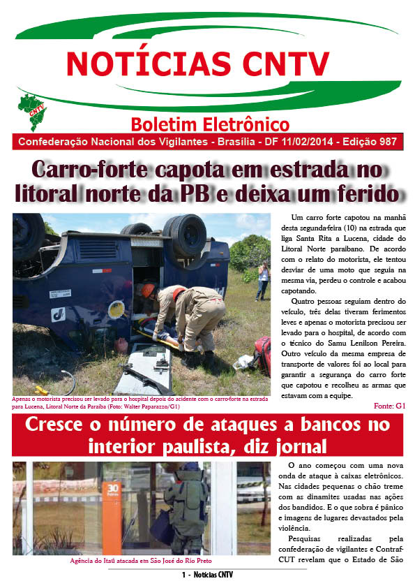 Boletim eletrônico da CNTV 11/02/2014