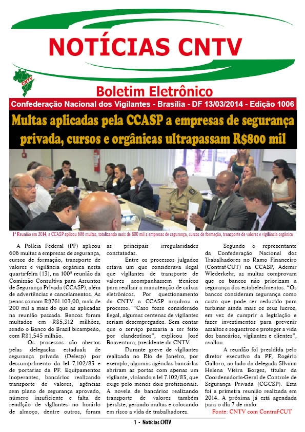 Boletim eletrônico 13/03/2014