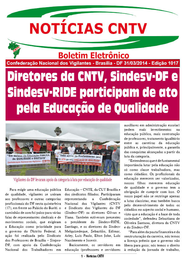 Boletim Eletrônico 31/03/2014