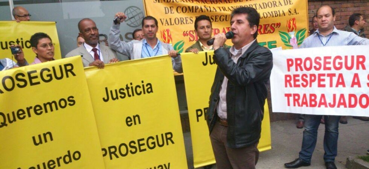 CNTV participa de manifestação Internacional contra os abusos da Prosegur aos empregados colombianos