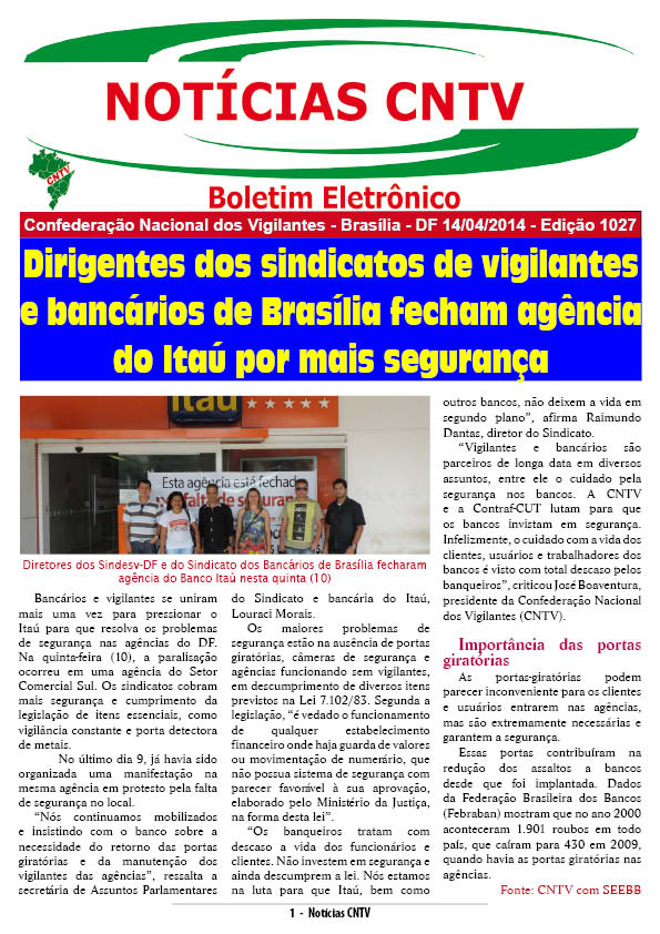 Boletim Eletrônico 14/04/2014
