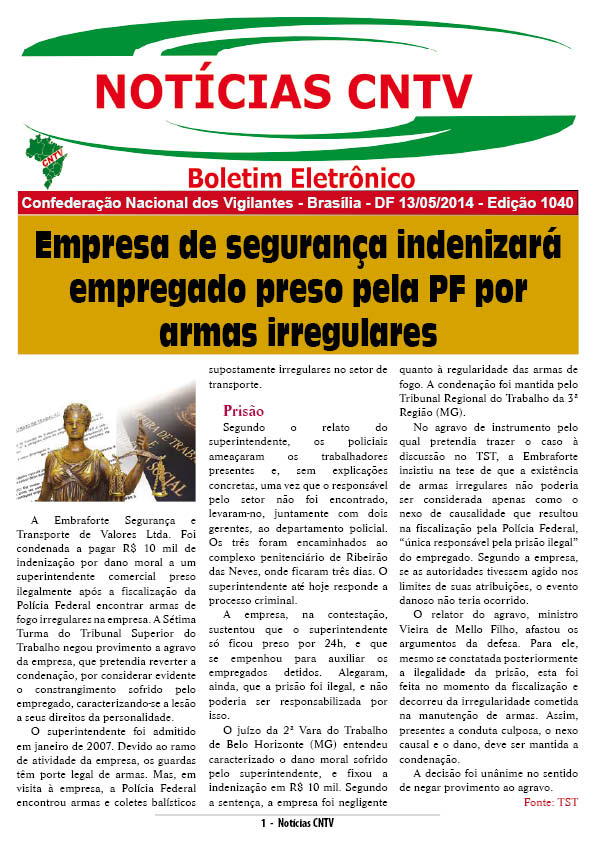 Boletim eletrônico 13/05/2014