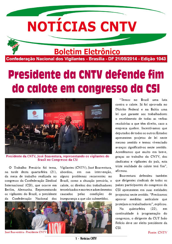 Boletim Eletrônico 21/05/2014