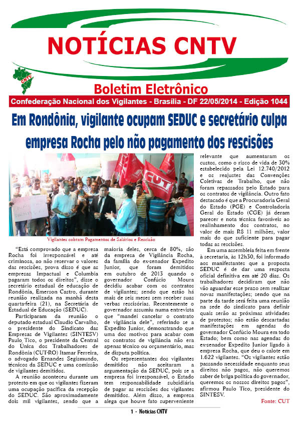 Boletim Eletrônico 22/05/2014