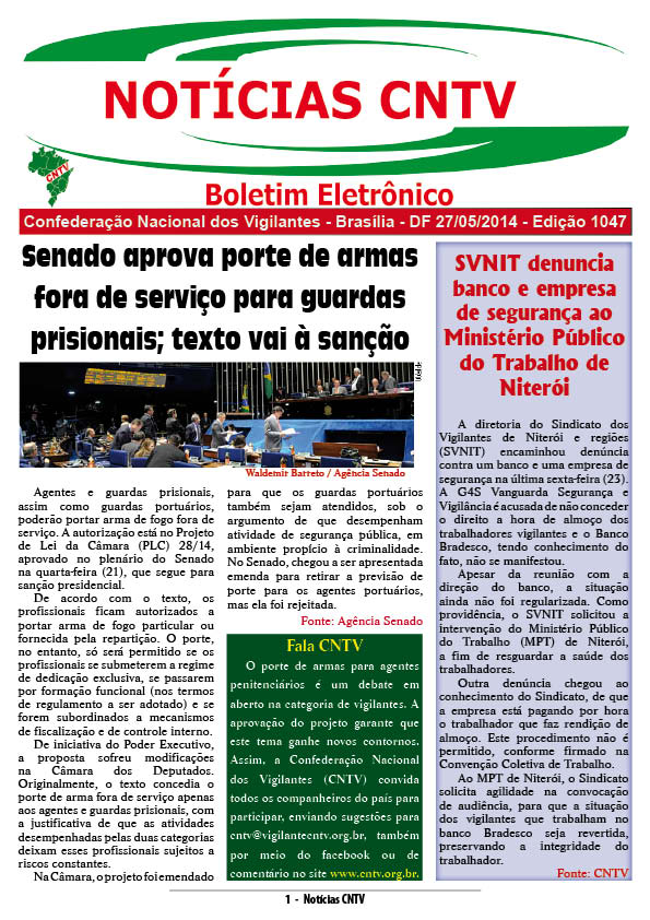 Boletim Eletrônico 27/05/2014