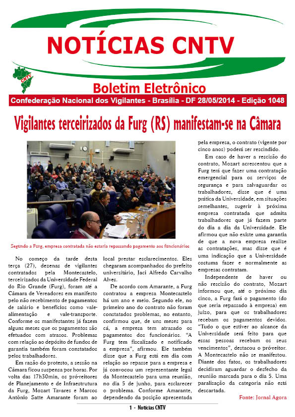 Boletim eletrônico 28/05/2014