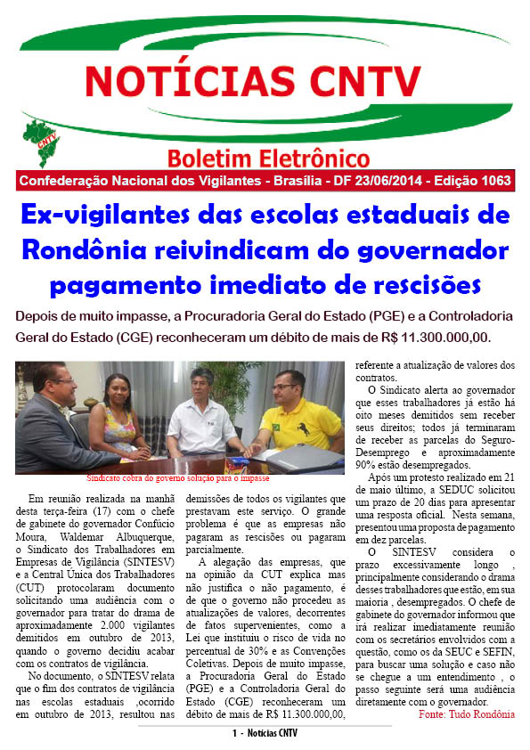 Boletim eletrônico 23/06/2014