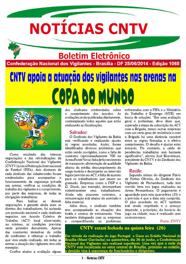 Boletim eletrônico 25/06/2014