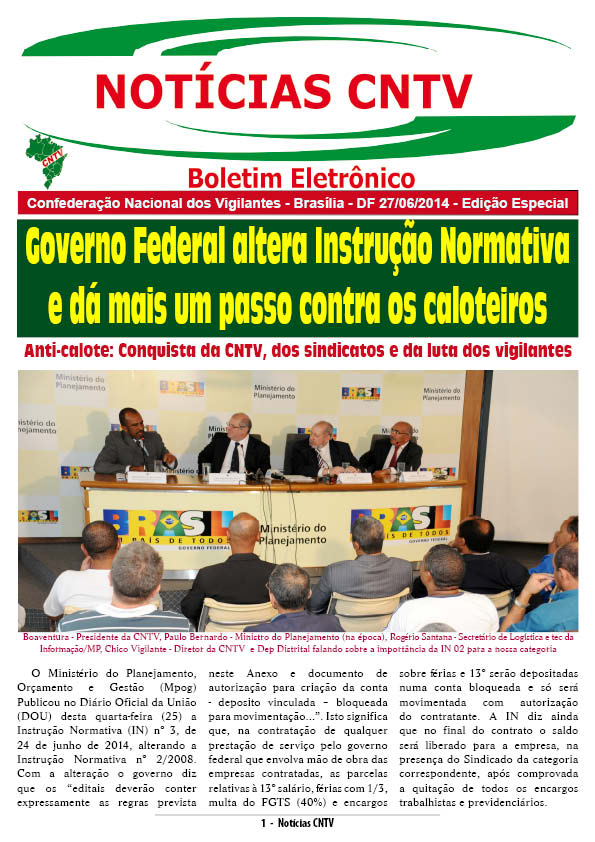 Boletim eletrônico 27/06/2014 - Edição Especial