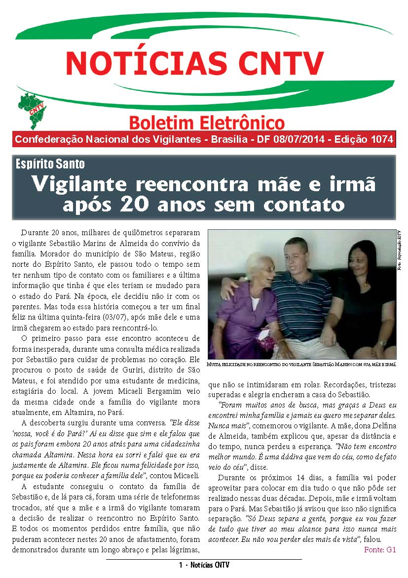 Boletim Eletrônico 08/07/2014