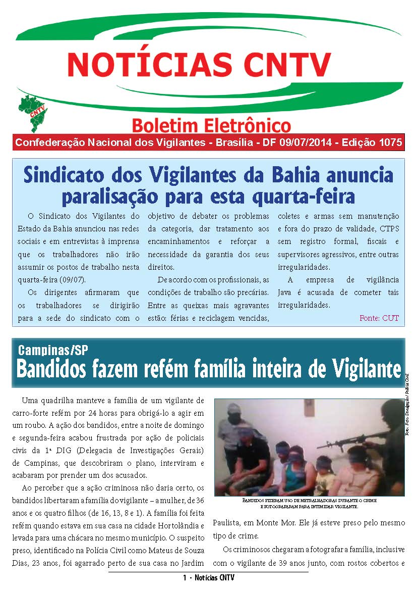 Boletim Eletrônico 09/07/2014