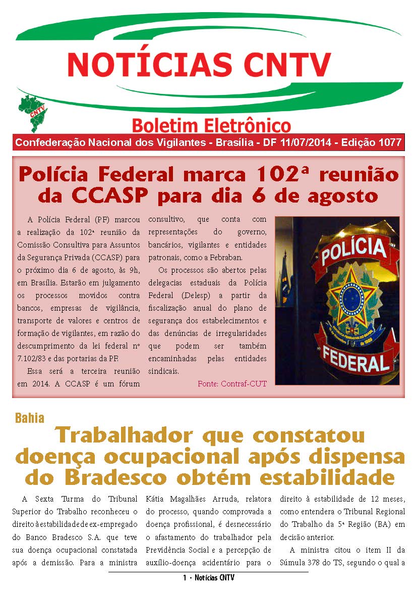 Boletim Eletrônico 11/07/2014