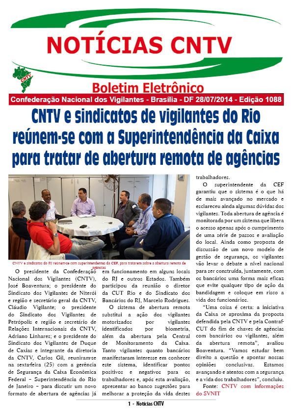 Boletim eletrônico 28/07/2014