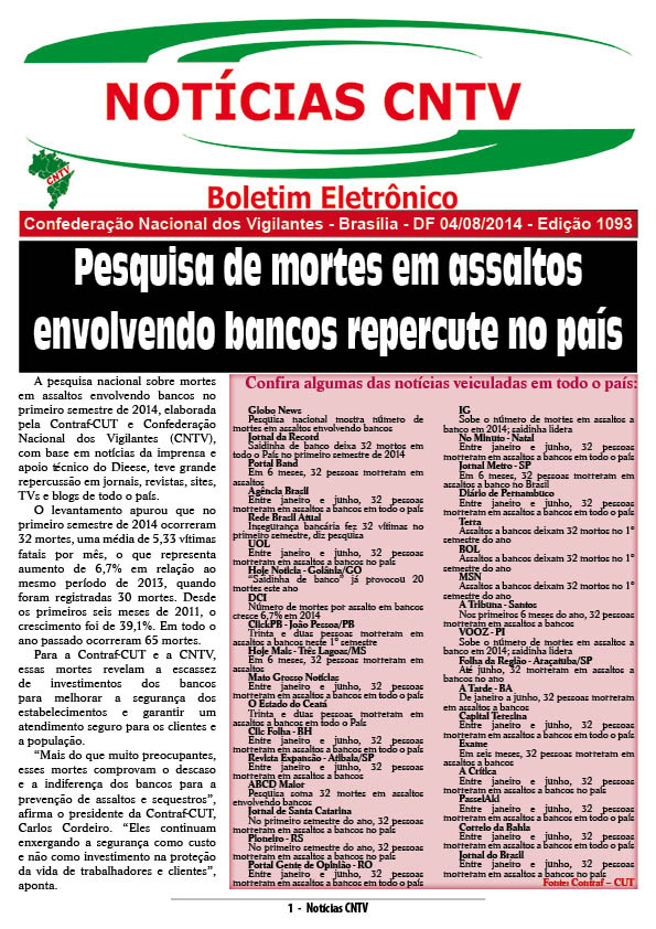 Boletim eletrônico 04/08/2014
