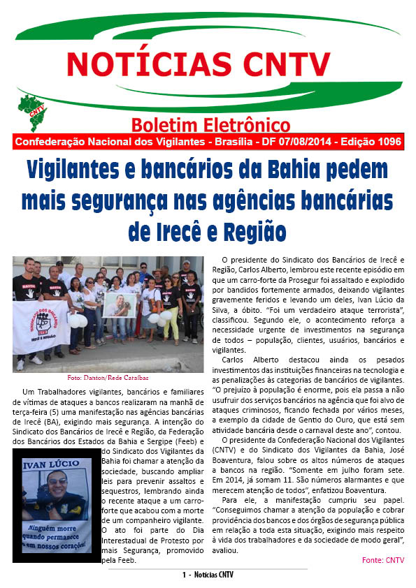 Boletim eletrônico 07/08/2014