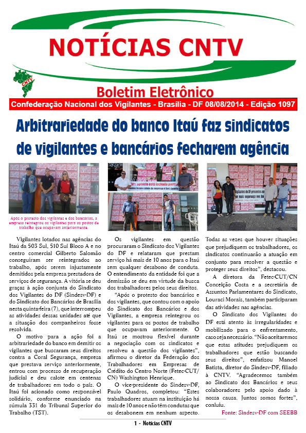 Boletim eletrônico 08/08/2014