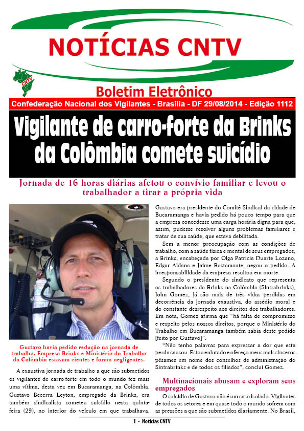 Boletim eletrônico 29/08/2014