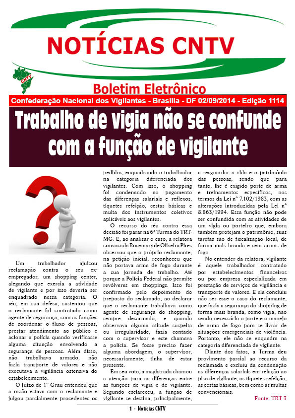 Boletim eletrônico 02/09/2014