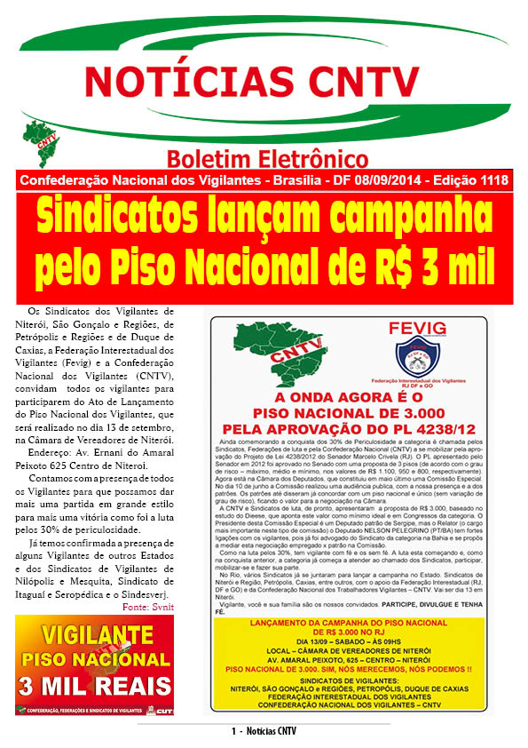 Boletim eletrônico 08/09/2014