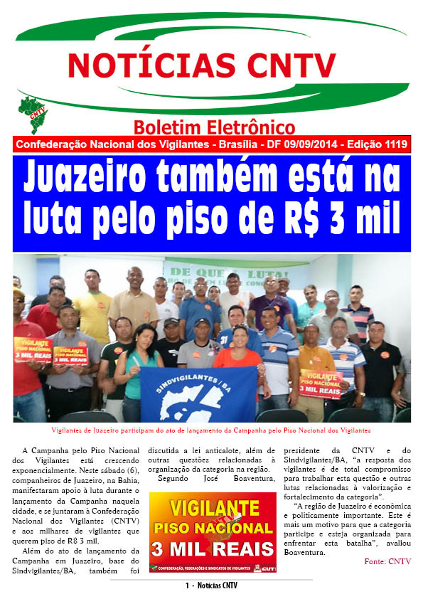 Boletim eletrônico 09/09/2014