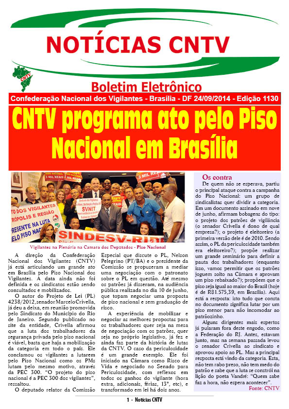 Boletim eletrônico 24/09/2014