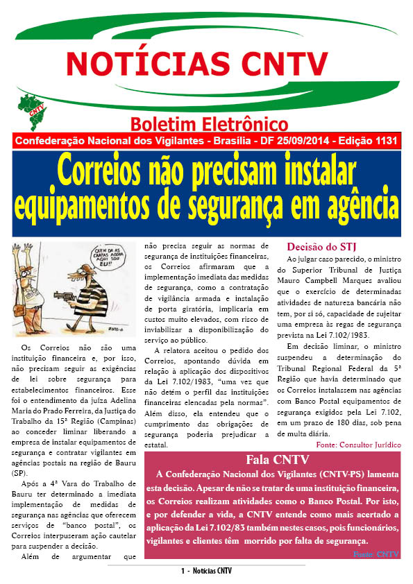 Boletim eletrônico 25/09/2014