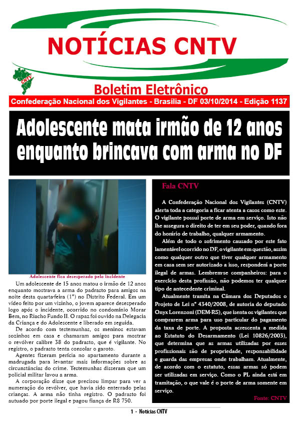Boletim eletrônico 03/10/2014