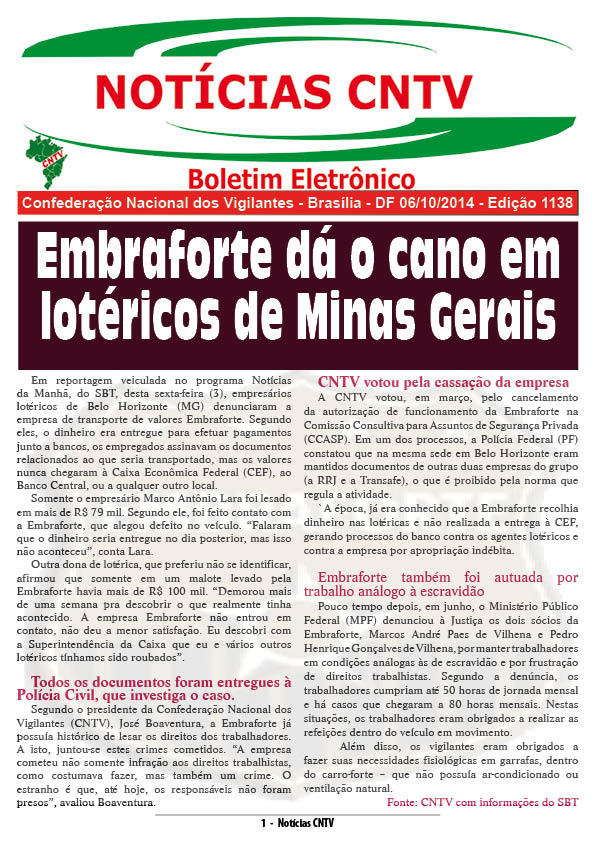Boletim eletrônico 06/10/2014