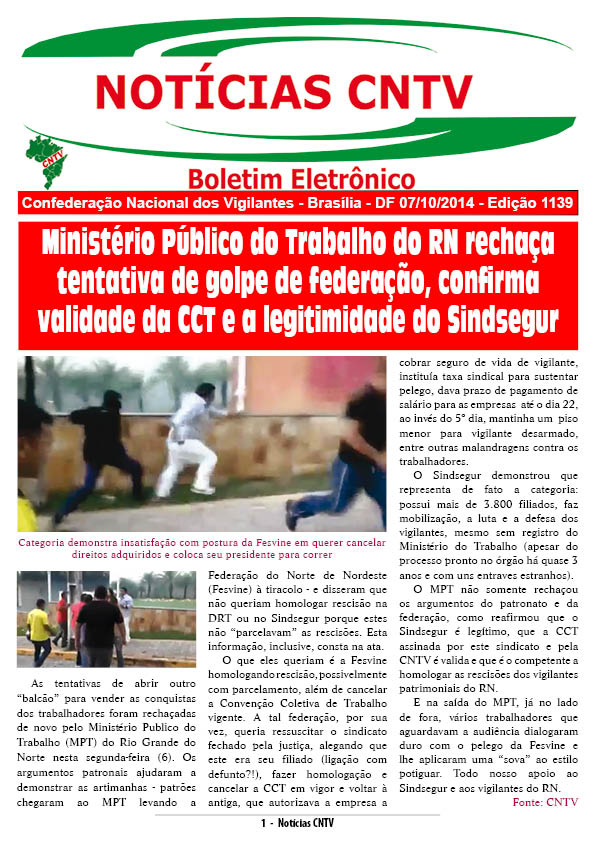Boletim eletrônico 07/10/2014