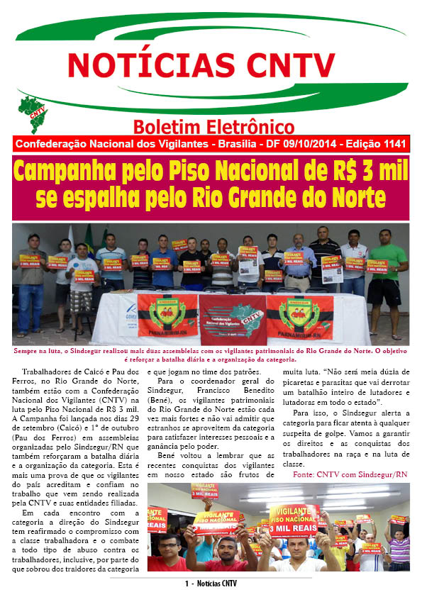 Boletim eletrônico 09/10/2014