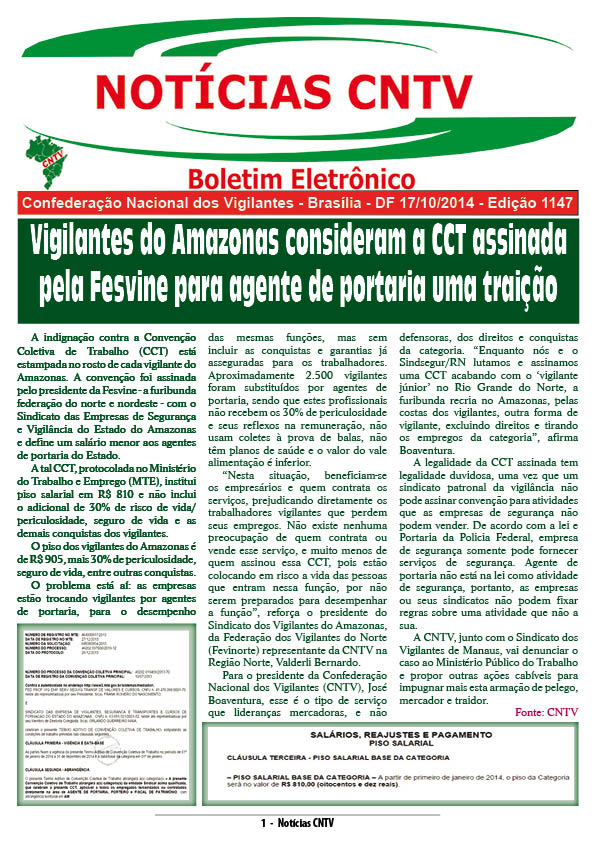 Boletim eletrônico 17/10/2014