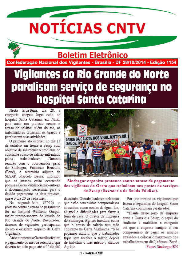 Boletim eletrônico 28/10/2014