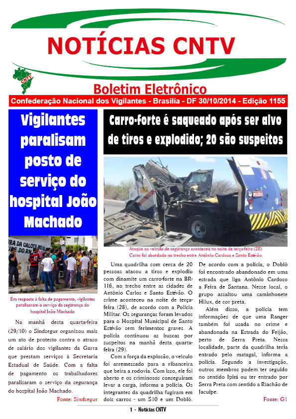 Boletim eletrônico 30/10/2014
