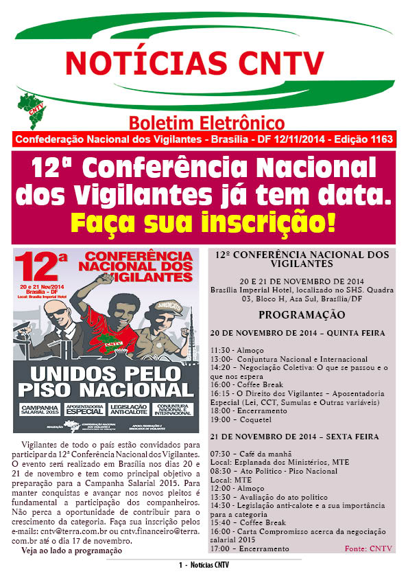 Boletim eletrônico 12/11/2014