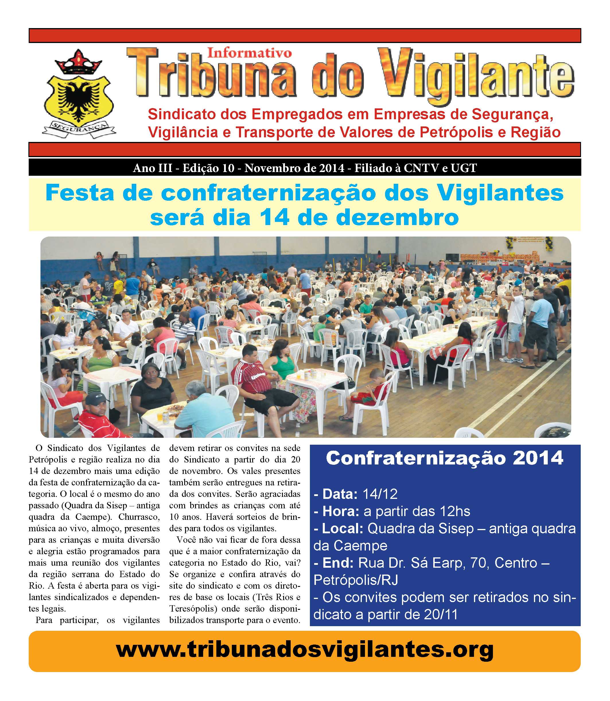 Informativo Tribuna dos Vigilantes - Petrópolis novembro de 2014