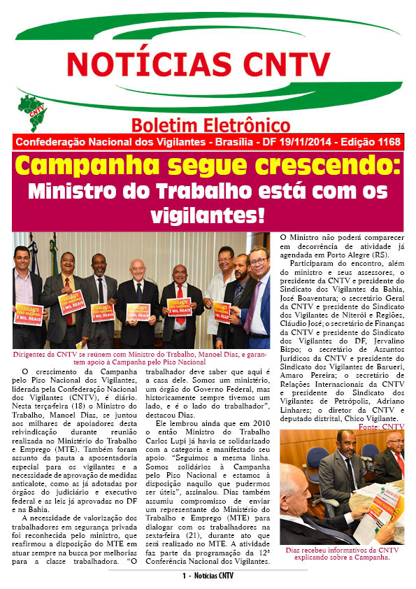 Boletim eletrônico 19/11/2014