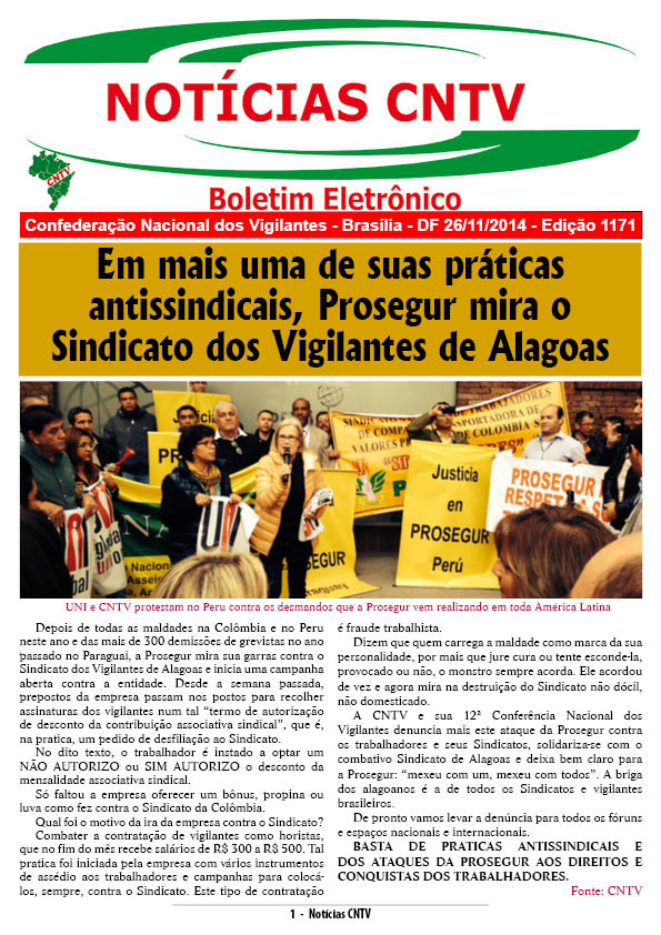Boletim eletrônico 26/11/2014