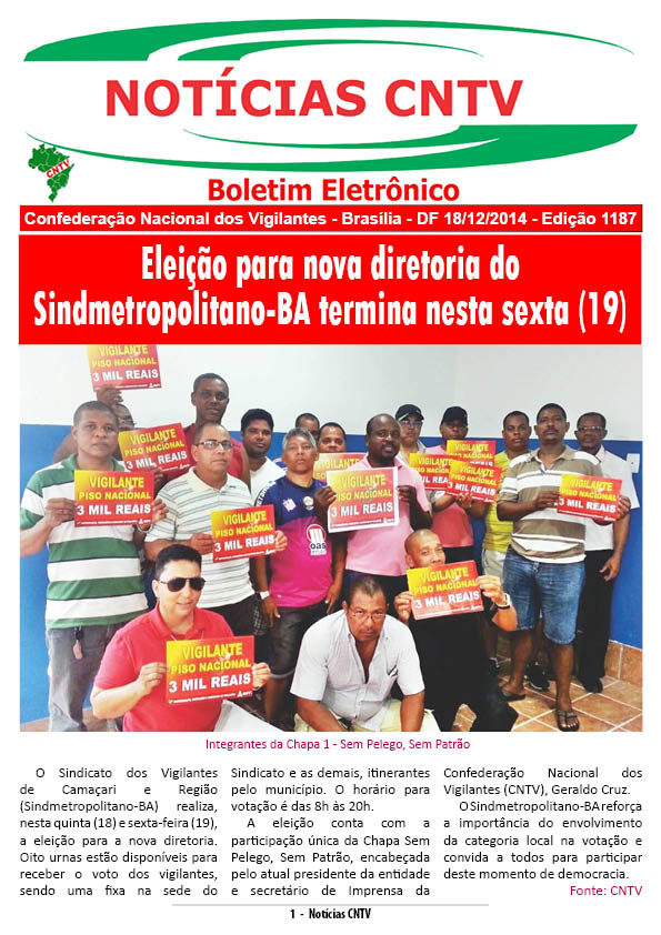 Boletim Eletrônico 18/12/2014