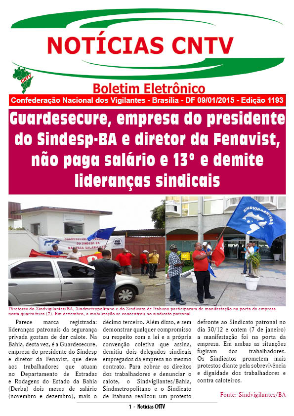 Boletim Eletrônico 09/01/2015