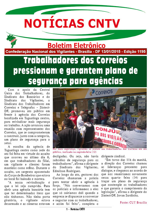 Boletim Eletrônico 13/01/2015