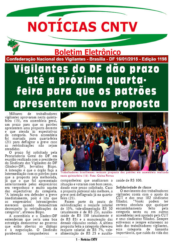Boletim eletrônico 16/01/2015