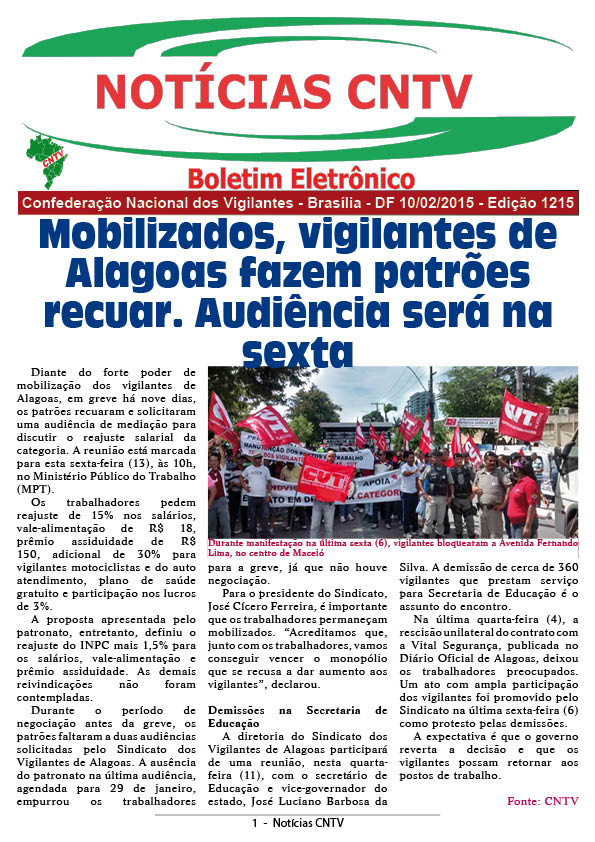 Boletim Eletrônico 10/02/2015