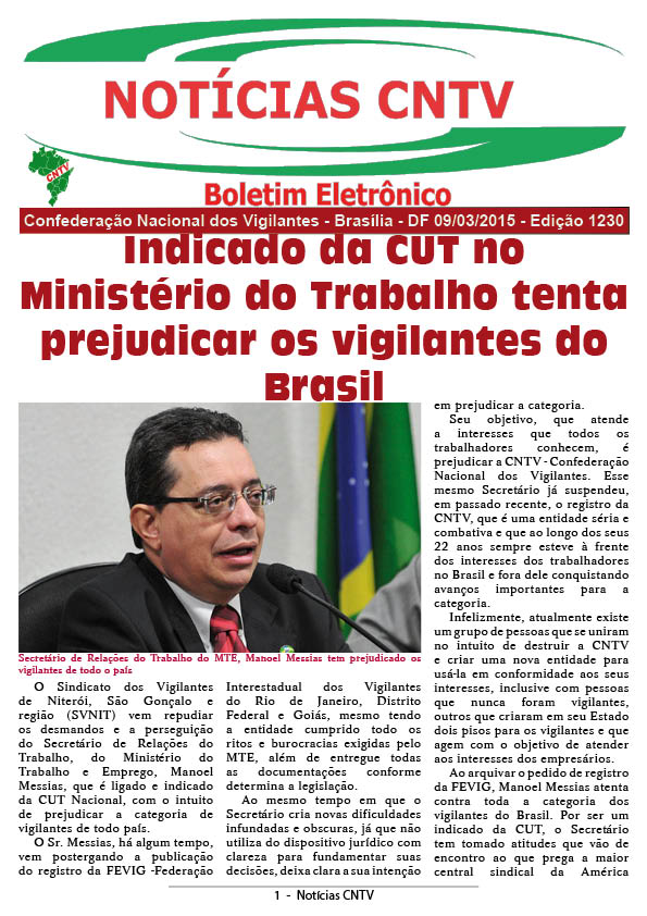 Boletim Eletrônico 09/03/2015