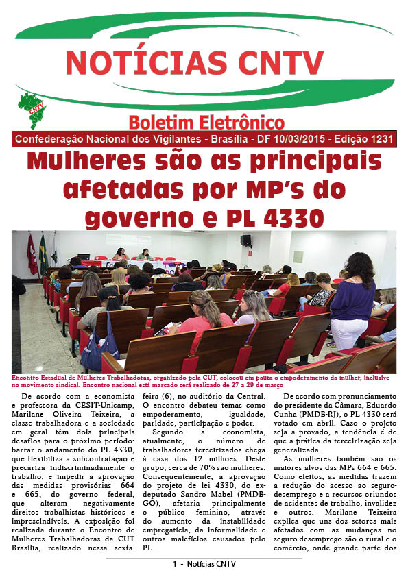 Boletim Eletrônico 10/03/2015