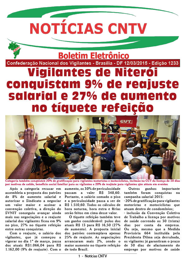 Boletim Eletrônico 12/03/2015