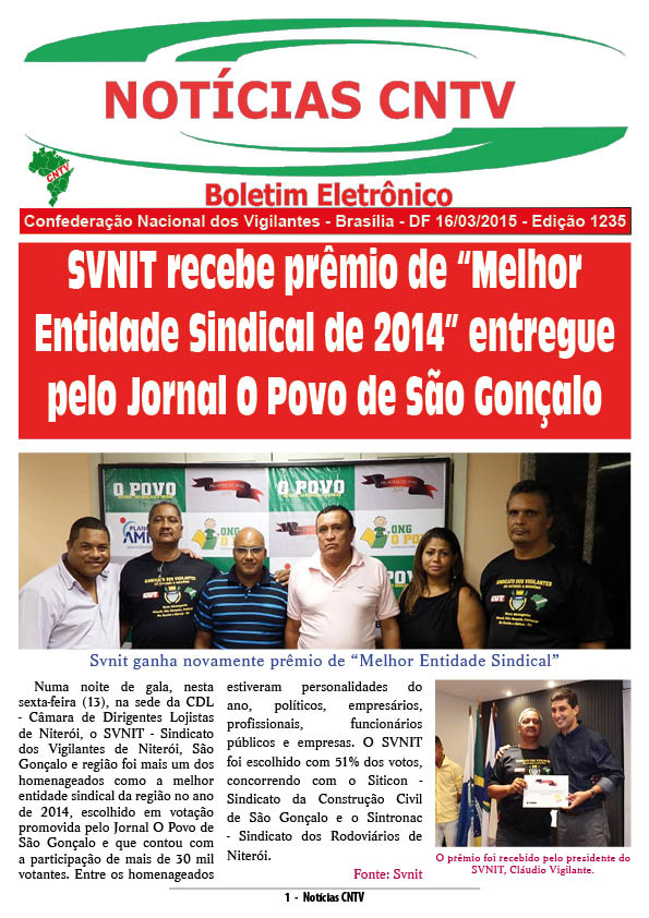 Boletim Eletrônico 16/03/2015