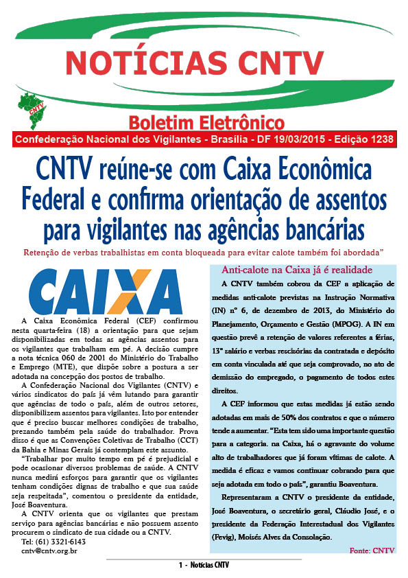 Boletim Eletrônico 19/03/2015